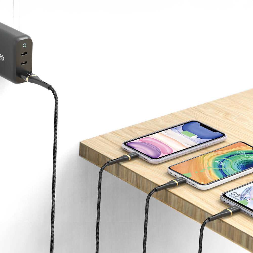 Wiwu Wi-C024 Elite Serisi 3in1 Type-C to Lightning – Type-C – Micro USB Ultra Hızlı Şarj Kablosu 100W 1.2M Wiwu Wi-C024 Elite Serisi 3in1 Type-C to Lightning – Type-C – Micro USB Ultra Hızlı Şarj Kablosu 100W 1.2M